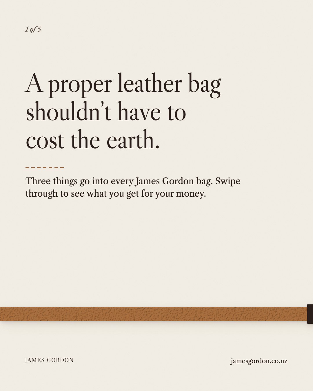 A proper leather bag carousel